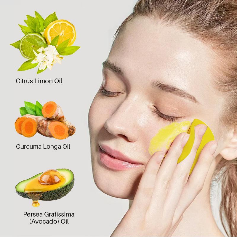 Turmeric Wash and Care twoPieceSet, Turmeric cleanser and turmeric kojic soap，Facial cleansing And skin cleansing