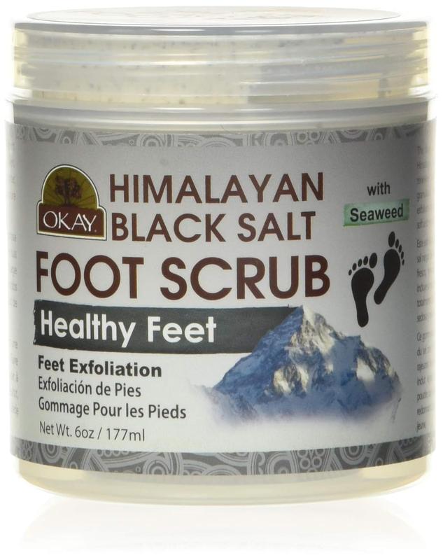 OKAY Pure Naturals Black Salt Foot Scrub 6oz