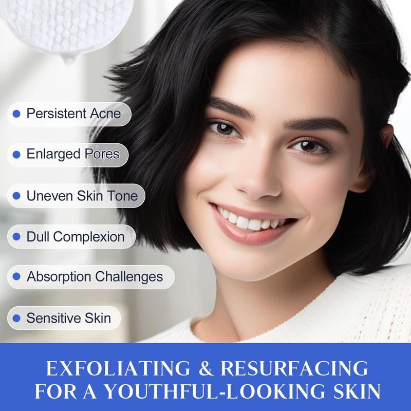 Glycolic Acid Facial Pads, Deep Cleaning Skin, Firming and Lifting Skin, Skin Looks Obviously Refreshed, Enhance The Skin's Natural Luster