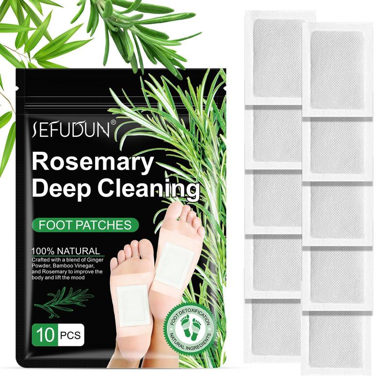 Rosemary Deep Cleansing Foot Patches, 10pcs *3 Bags Foot Care Patch, Effective Feet Health Patches, Relaxation, Sleep Better Adhesive Sheets