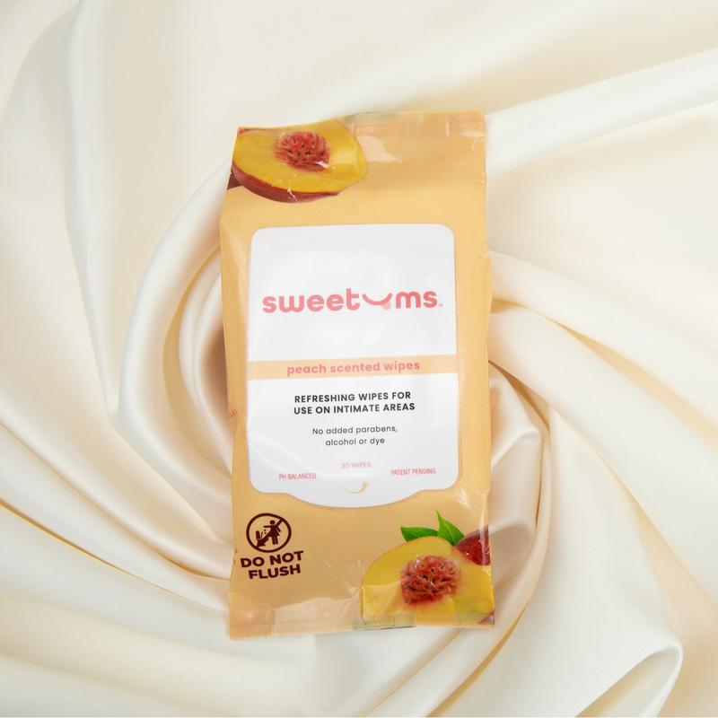 Sweetums Peach Scented Wipes pH balanced wipes Feminine Wipes Daily Hygiene