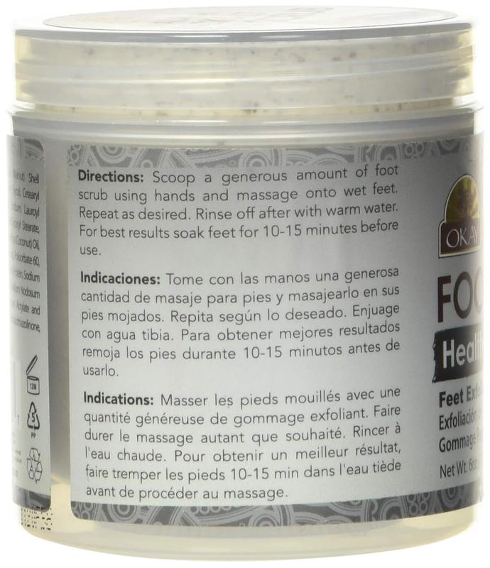 OKAY Pure Naturals Black Salt Foot Scrub 6oz