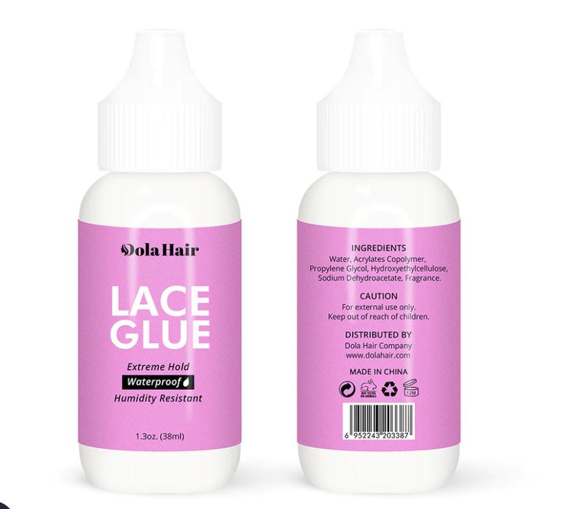 Dolahair Lace Glue for Wigs, Waterproof Super Hold Wig Glue for Front Lace Wig, Invisible Hair Bonding Adhesive Glue Extreme Hold for Hair Systems