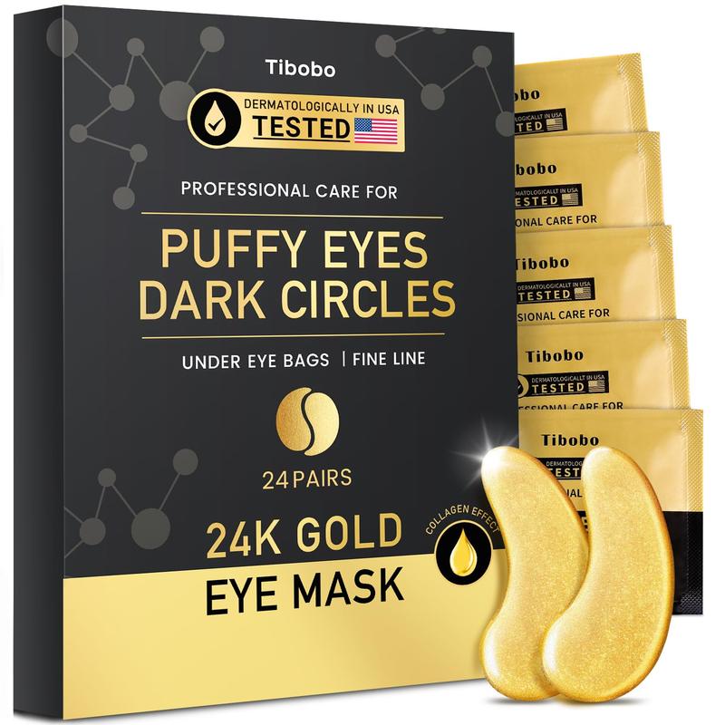 [HOT] 24k Gold Hydrating Eye Patch, under Eye Moisturizer Masks, Comfort & Hydrate Eye Skin, Ordinary Skincare Product