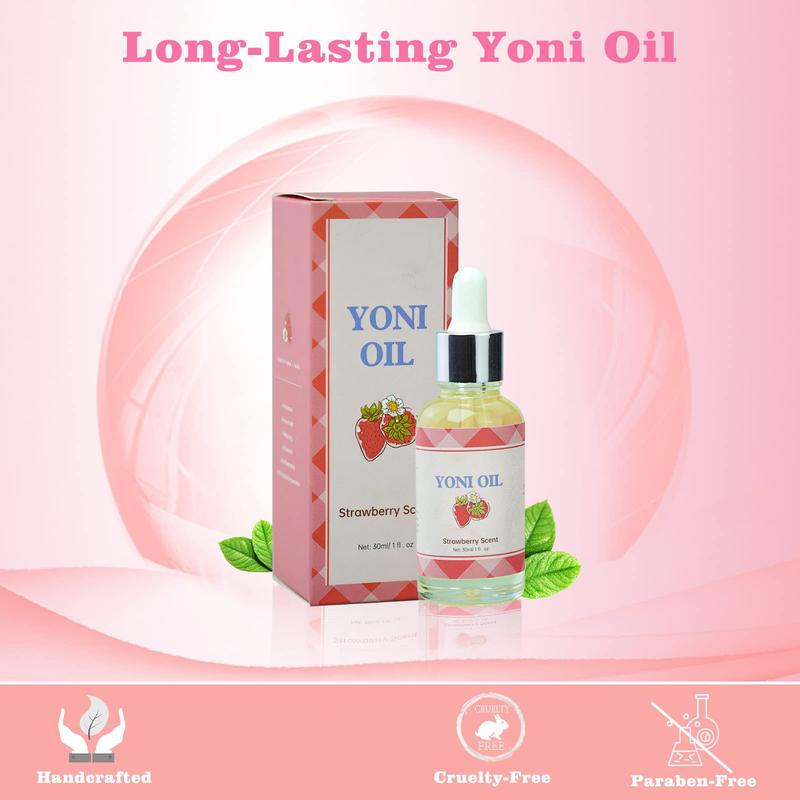 2 Packs Yoni Oil for Women,  Feminine Oil, Ph Balanced for Women, Eliminates Odor and Soothes, Feminine Intimate Deodorant Made with Strawberry Oils (1 fl oz 30 ml) Hydrating Moisturize