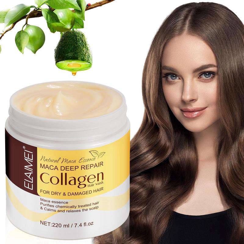 Maca Collagen Deep Conditioning Hair Mask, 1 Count Moisturizing Hair Care Mask, Hair Care & Styling Product for Women & Men