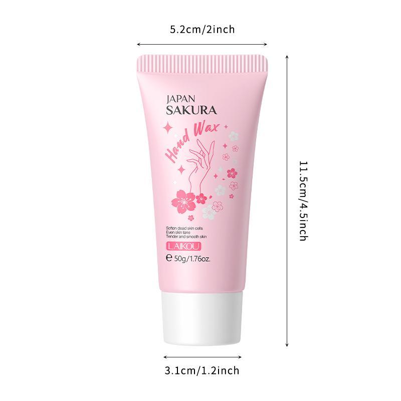 50g Sakura Hand Wax, 3 Counts Moisturizing Hand Mask, Exfoliating Hand Care Product for Women & Men