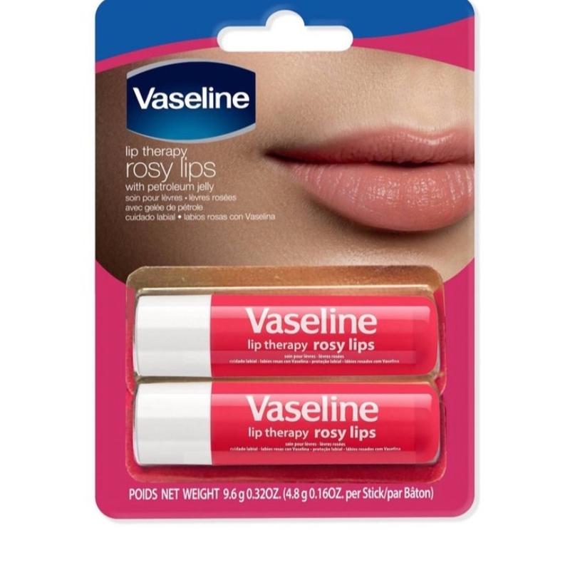 Vaseline Rosy Lip Therapy Stick - 2 Pack 16 Oz Each for Skincare Comfort, Lip Care, Lip hydration,Lip Moisturizer