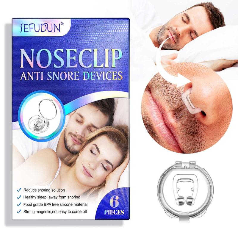 Nose Clip for Anti Snoring, 1 Box 2 Boxes(6 Counts box) Magnetic Nose Clips, Snore Healthy Sleep Nose Clip, Sleep Aid Products for Men & Women, Christmas Gift