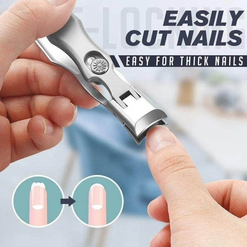 Ultra Wide Jaw Opening Nail Clipper, Ultra Sharp Stainless Steel Nail Clippers for Tough Nails, Toenail Clippers for Thick Nails Ingrown Manicure, Long Handle Large Cutter with Safety Lock, Clippers for FingerNails Toenails, Pedicure, Men & Women