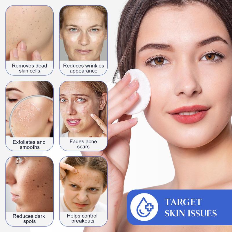 Glycolic Acid Facial Pads, Deep Cleaning Skin, Firming and Lifting Skin, Skin Looks Obviously Refreshed, Enhance The Skin's Natural Luster