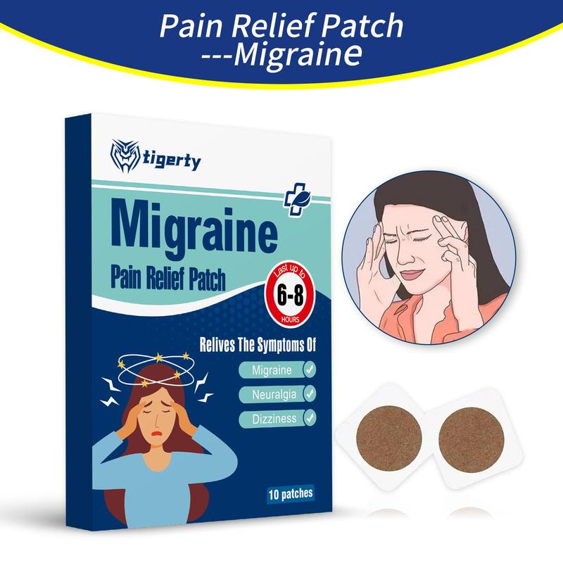 Migraine Patch, 1 Box 3 Boxes(10 Patches box) Headache Care Patch, Relaxation Soothing Mood Health Care Patch, Personal Care Product, Christmas Gift