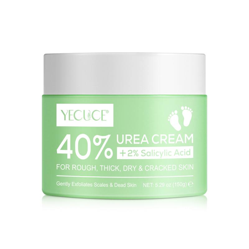 YECUCE 40% Urea Cream + 2% Salicylic Acid, Foot Cream & Hand Cream, Hyaluronic Acid Moisturizing, Tea Tree & Aloe Vera For Deep Moisturizes,  Hydrate Callus Remover and Soften footcream Suitable For AIl Skin Types