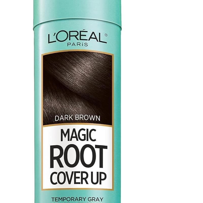 Root Cover Up Temporary Gray Concealer Spray, Hair Color Spray with Filling & Thickening Coverage, Dark Brown, Packaging May Vary