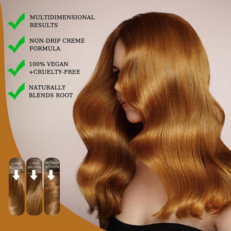 Professional 3-in-1 Blonde Brown Hair Color Dye Shampoo, Instant & Natural Argan Oil Hair Dye Shampoo, Unisex, Long-lasting Type Haircare