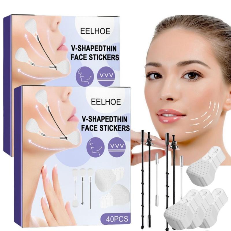 Face Lift Tape, 2 Boxes Ultra-thin Invisible Face Tape with Lifting Ropes, Tightening Skin and Hiding Facial and Neck Wrinkles