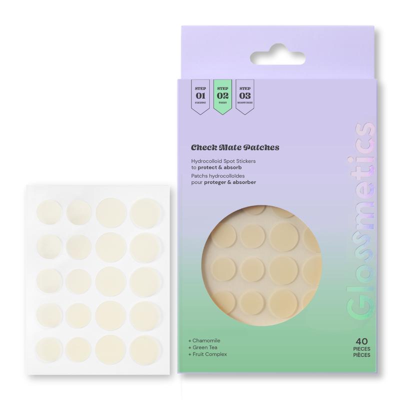 Check Mate Hydrocolloid Spot Stickers - Clear Acne Pimple Patches for Face, Contains Soothing Green Tea & Chamomile (40 Count)