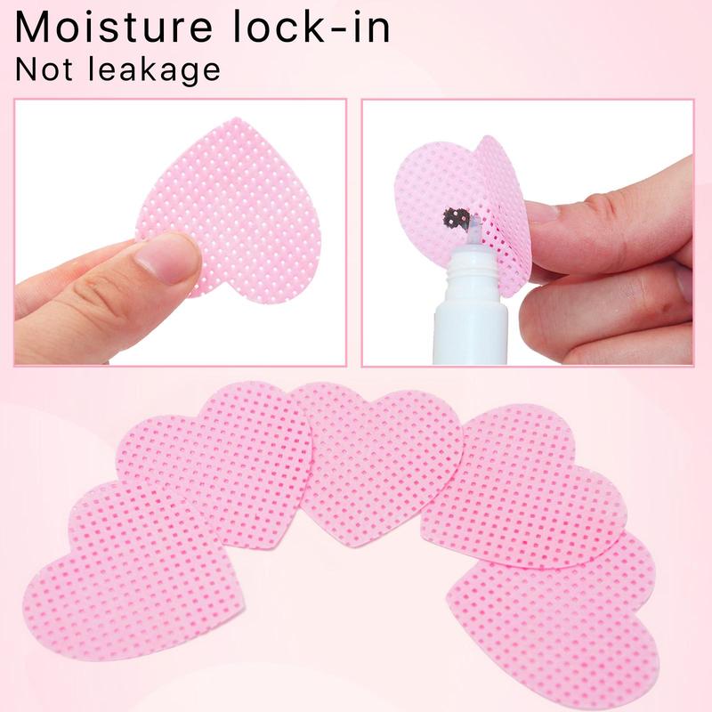 Heart Shaped Lint Free Nail Wipes, 600pcs 1000pcs Soft Nail Polish Remover Pads, Non-Woven Nail Polish Remover Wipes, Lint Free Wipes For Nails, Eyelash Extensions, Lash Glue