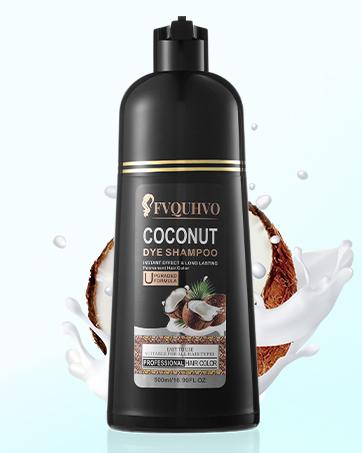 Coconut Oil 3-in-1 Hair Color Shampoo, Upgraded Herbal Formula, Suitable for All Hair Types, Effective Coverage of Gray Hair, Easy to Use ,  Hair Dye Haircare 3-in-1 hair