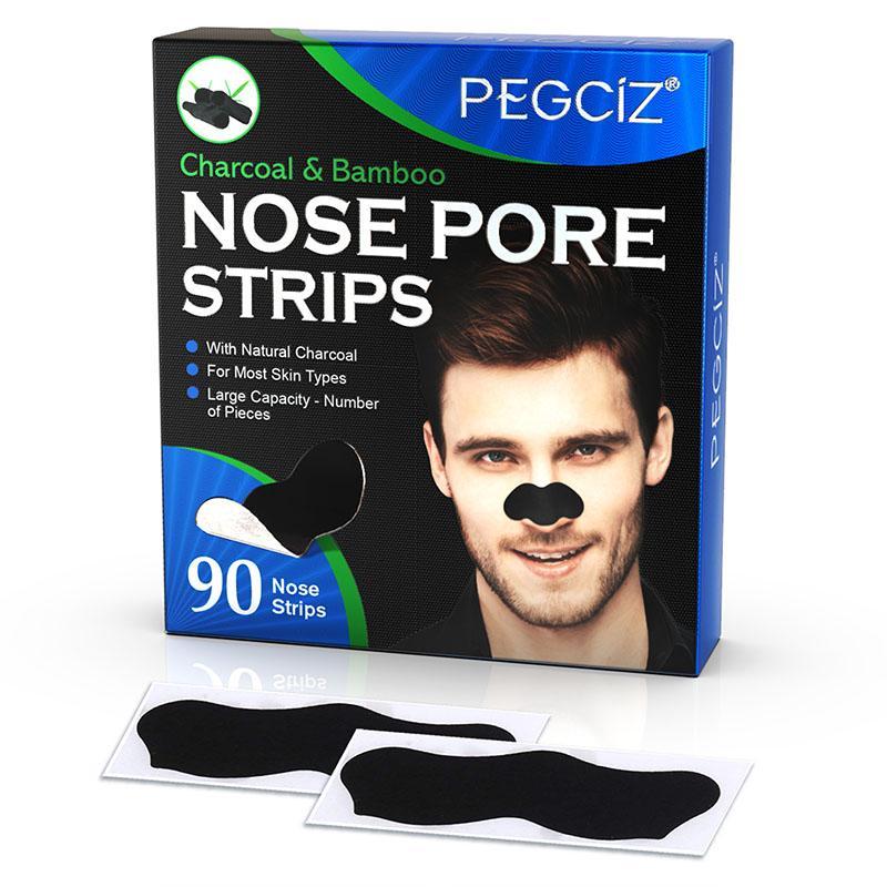 Charcoal Nose Pore Strips, 90pcs box Deep Cleansing Nose Strips, Nose Cleaning Patches, Skincare Products for Men