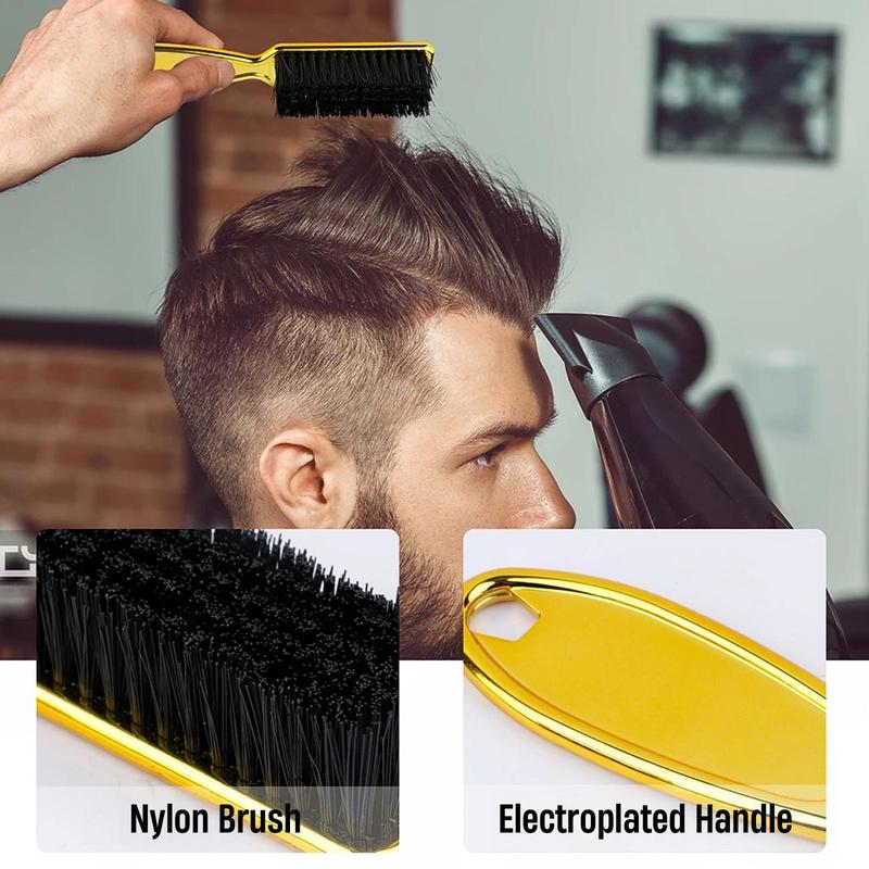 Professional Hair Clipper Brush, Retro Oil Head Brush, Carving Hair Clipper Mane Ring Brush, Beard Brush, Manual Shaving Accessories for Men