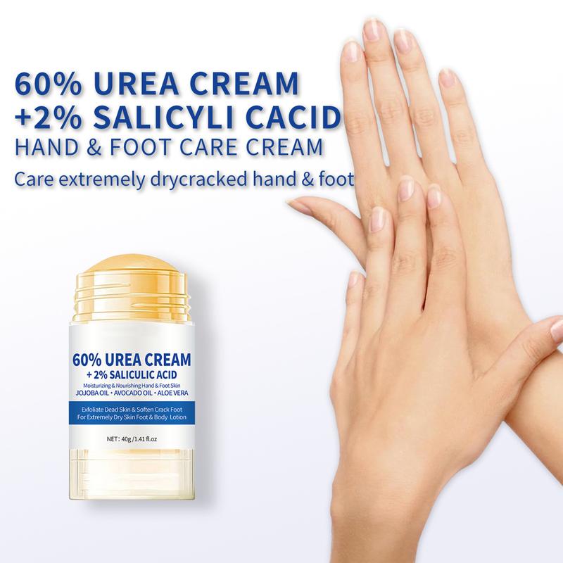 60% Urea plus 2% Salicylic Acid Foot Cream Moisturizer for Dry Cracked Feet Knees Elbows Hands Hydrates &Nourish Foot Care for Softens Skin Exfoliates Dead Skin Smoothing Skin Women and Men 1.41oz