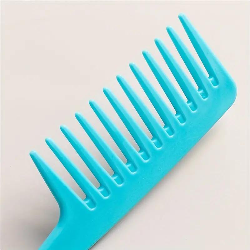 Large Wide Tooth Shower Comb, Haircare Hair Styling Brush Plastic Hair Comb, Heatless Wet and Dry Straight and Curl Hair Hairdressing Comb