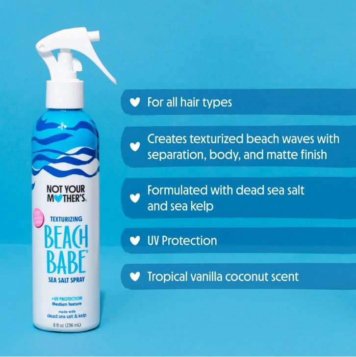 Not Your Mother's Beach Babe Texturizing Sea Salt Spray with UV Protection, 8 fl oz