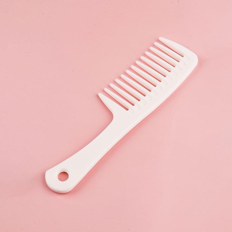 Large Wide Tooth Shower Comb, Haircare Hair Styling Brush Plastic Hair Comb, Heatless Wet and Dry Straight and Curl Hair Hairdressing Comb