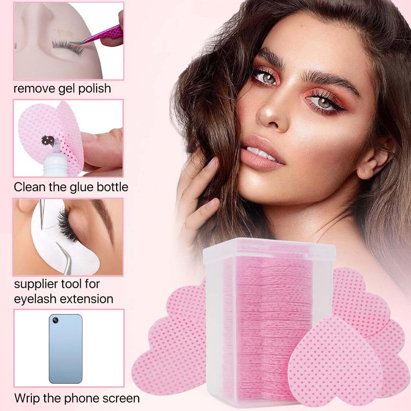 Heart Shaped Lint Free Nail Wipes, 600pcs 1000pcs Soft Nail Polish Remover Pads, Non-Woven Nail Polish Remover Wipes, Lint Free Wipes For Nails, Eyelash Extensions, Lash Glue