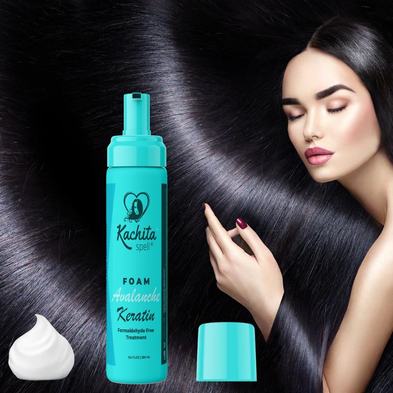 Keratin Avalanche Foam Hair Straightening Treatment Formaldehyde Free Kachita Spell 9.5floz