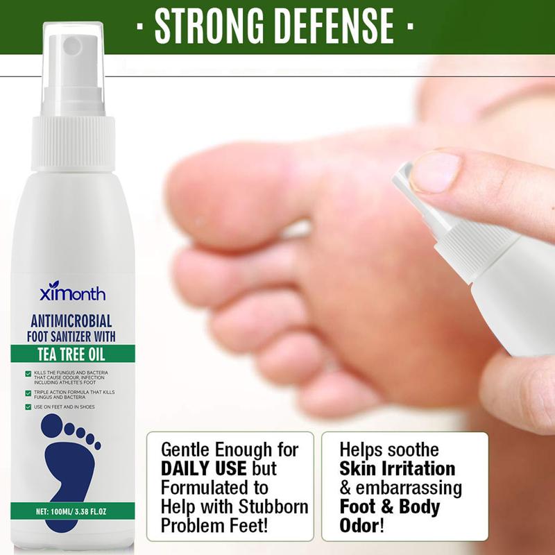 (New) 2024 Antimicrobial Foot Cleanser Liquid Soap with Tea Tree Oil, Soothes itch and Skin irritations, 100ml Bottle