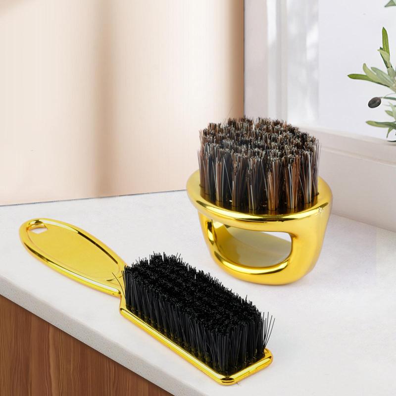 Professional Hair Clipper Brush, Retro Oil Head Brush, Carving Hair Clipper Mane Ring Brush, Beard Brush, Manual Shaving Accessories for Men