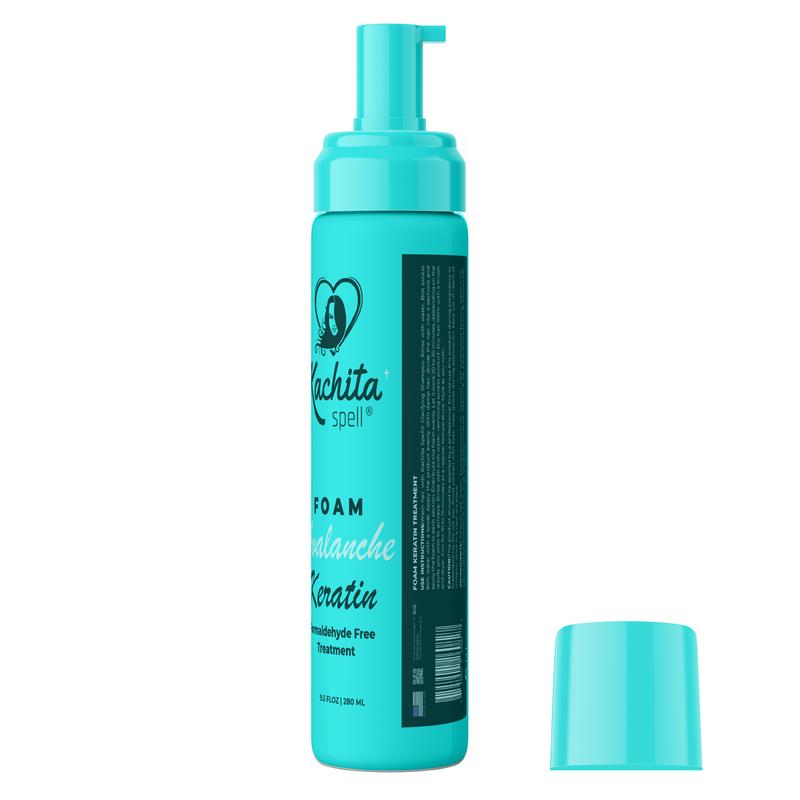 Keratin Avalanche Foam Hair Straightening Treatment Formaldehyde Free Kachita Spell 9.5floz