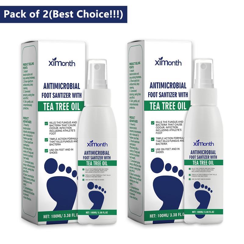 (New) 2024 Antimicrobial Foot Cleanser Liquid Soap with Tea Tree Oil, Soothes itch and Skin irritations, 100ml Bottle