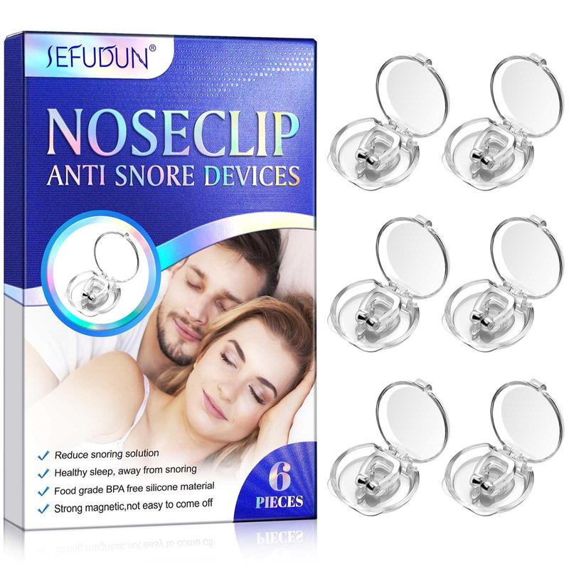 Nose Clip for Anti Snoring, 1 Box 2 Boxes(6 Counts box) Magnetic Nose Clips, Snore Healthy Sleep Nose Clip, Sleep Aid Products for Men & Women, Christmas Gift