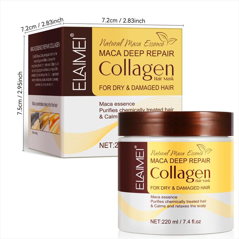 Maca Collagen Deep Conditioning Hair Mask, 1 Count Moisturizing Hair Care Mask, Hair Care & Styling Product for Women & Men