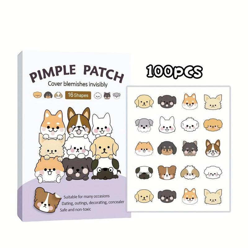 Cute Animal Pattern Acne Patch, Cartoon Face Skin Covering Patches for Acne Pimple Blemishes, Facial Skin Care Product for Women & Men