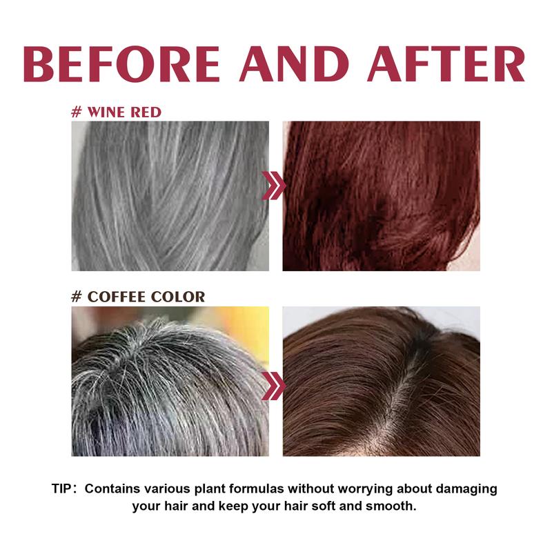 Silver Gray Hair Dye Shampoo 3-in-1 Champu Para Canas Mujer, Instant Herbal Hair Color Treated Shampoo, Long Lasting Easy to Use, for Women Men Christmas Gift, 100ml