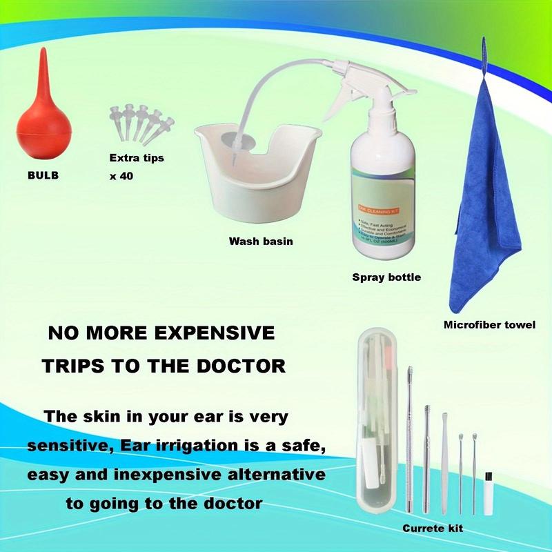 Earwax Removal Kit, 1 Set Ear irrigation Cleaning Kit, Professional Ear Cleaning Tool For Adult & Child