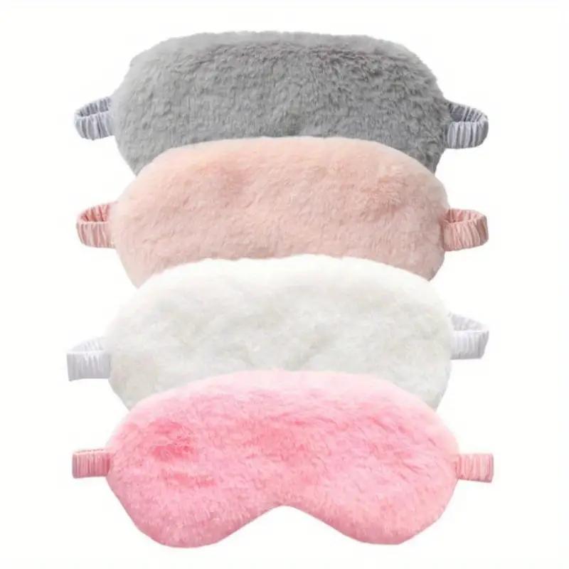 Cute Cartoon Plush Eye Mask (4 Counts set), Soft Comfortable Plain Eye Cover, Sleeping Eye Mask for Women & Men, Personal Care Tools for Home & Travel Use