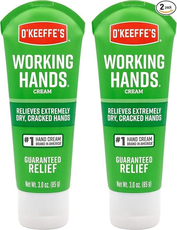 Working Hands Hand Cream; Relieves and Repairs Extremely Dry Hands; 3 oz Tube; (Pack of 2)