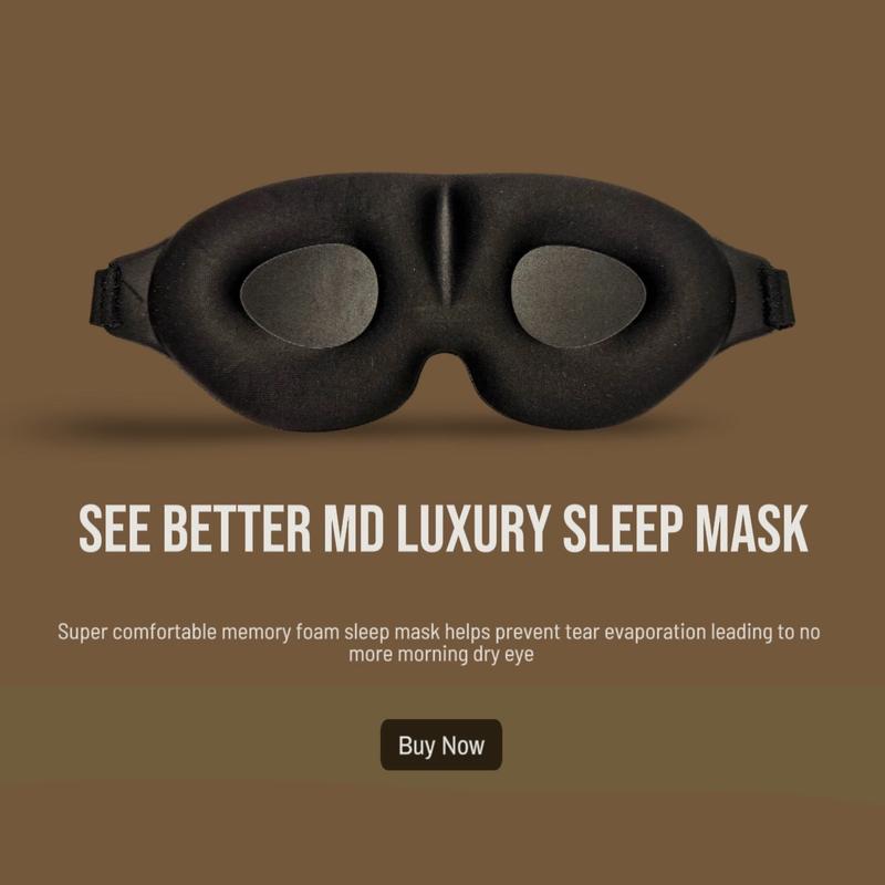 See Better MD 3D Luxury Sleep Mask - Memory Foam Blackout Mask for Uninterrupted Sleep and overnight dry eye