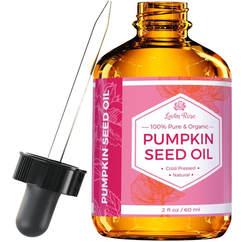 Leven Rose Pumpkin Seed Oil 2oz – 100% Pure & Natural! Moisturize Scalp, Haircare, Comfort Skin & Nails with Nourishing Pumpkin Seed Extract