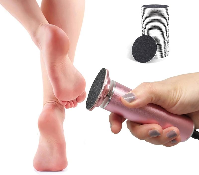 Travel-mounted electric foot file Portable, gently adjustable rotary electronic foot Dead Skin Removal, Callus Removal Tools, Back to School Pedicure Care Tools for Home and Nail Salon, Dynamic Nail Supply, Personal Care Accessories