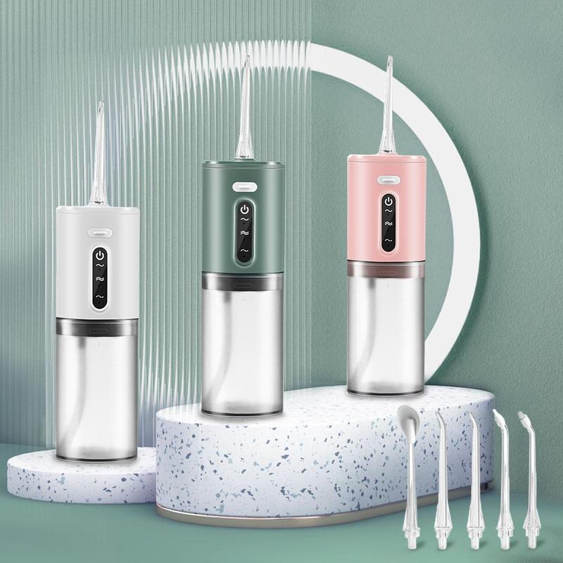 5 in 1 Oral Irrigator, 1 Set 4 Modes Deep Cleaning Oral Irrigator, Cordless Water Flosser, Handheld Electric Oral Irrigator for Home & Travel, Water Dental Flosser, Christmas, Fall, Ideal Winter Gift