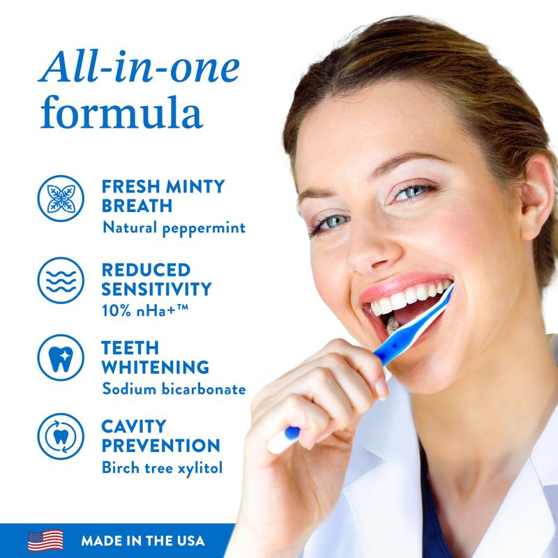 Mouthology Fluoride-Free 10% Nano Hydroxyapatite Toothpaste with Xylitol - Safe, Fluoride & SLS Free Formula for Natural Cavity Prevention to Repair & Remineralize Teeth. Non-Toxic Oral Care for Healthy Dental Hygiene without Harmful Chemicals.