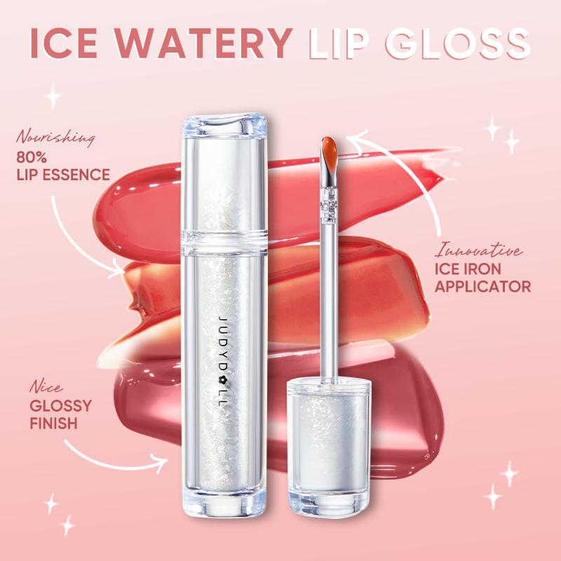 Judydoll Ice Watery Lip Gloss, Mirror Lip Glaze, Lip Stain, Waterproof Long-lasting Moisturizing Liquid Lipstick, Cute Lip Gloss, Tinted Lipstick, Plumping Diverse Shades, Not Easy To Fade, Makeup Lip Cosmetic- The Perfect Birthday Gift, Holiday Makeup