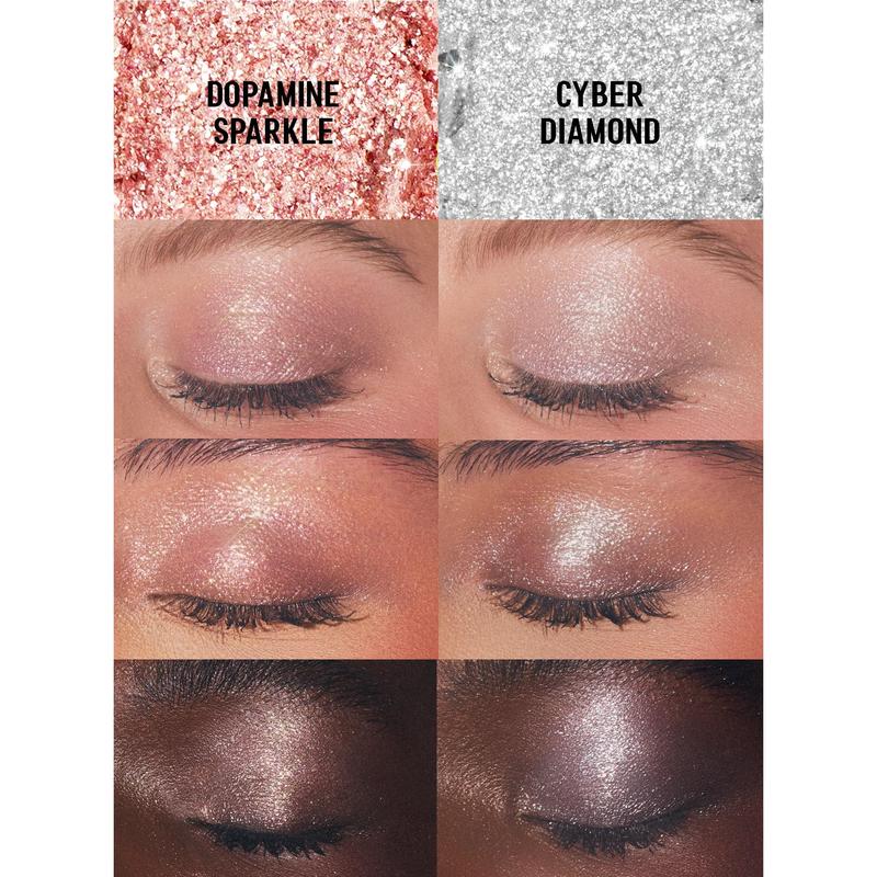 GLITTERPUCK DUO - Dopamine Sparkle & Cyber Diamond - 2 Magically Sparkling Shades for Head-Turning Sparkle - Makeup, Peach