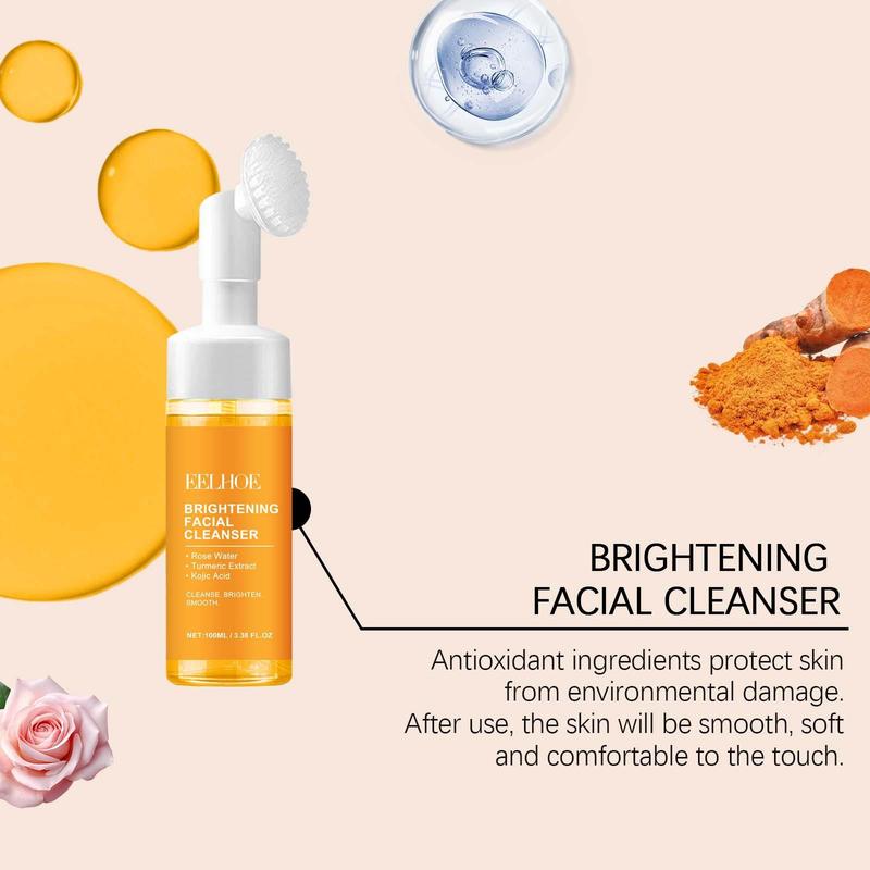 Turmeric Brightening Cleanser, Deep Cleansing Facial Wash, Moisturizing Facial Cleanser, Facial Skin Care Product for Women & Men